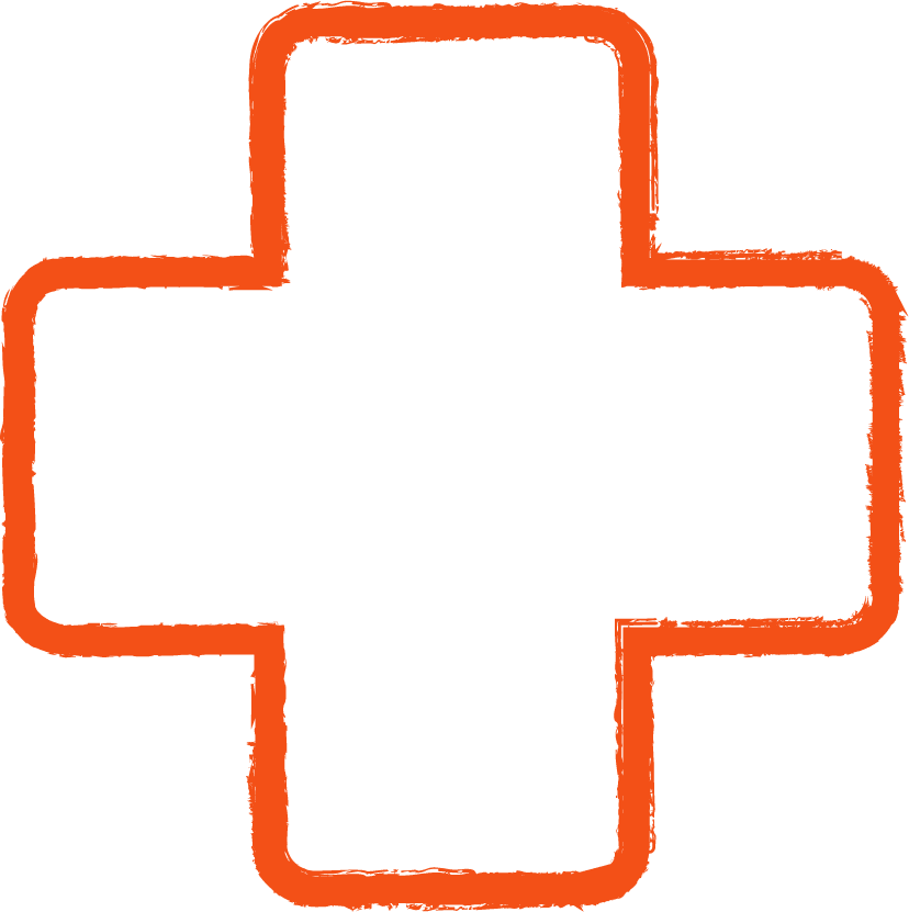 orange cross icon