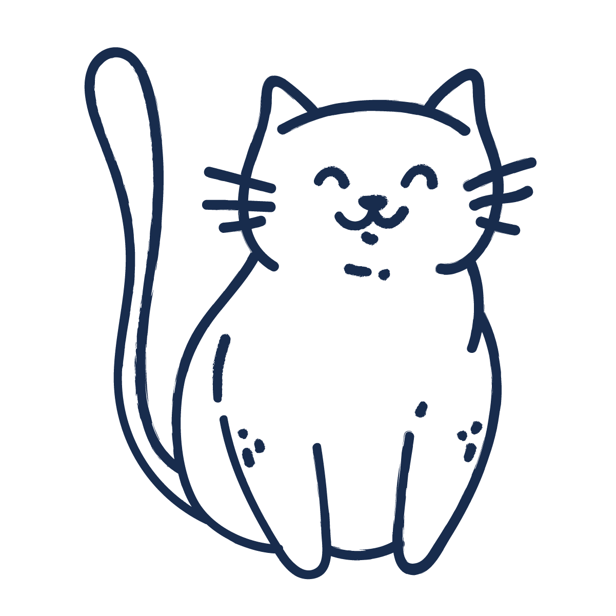 smiley cat illustration