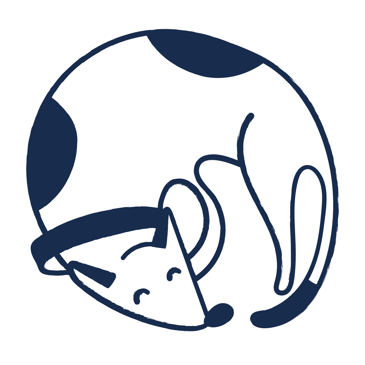 illustration of a sleeping dog